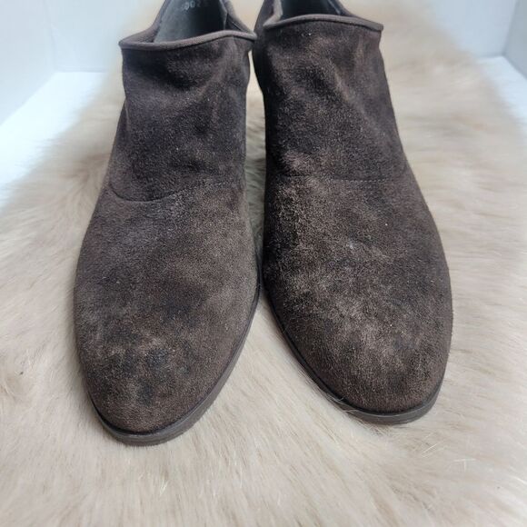 Stuart Weitzman Brown Suede Ankle Bootie Shoes - Picture 2 of 8